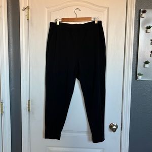 Eileen Fisher cotton/spandex black joggers with pockets